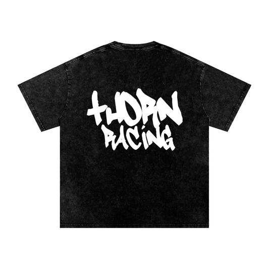 “Thorn Racing” Snow Washed Oversized Tee